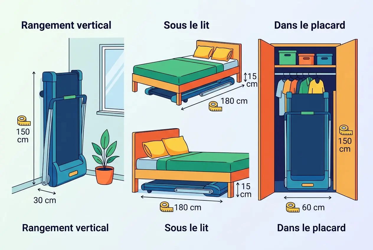 Options de rangement tapis pliable